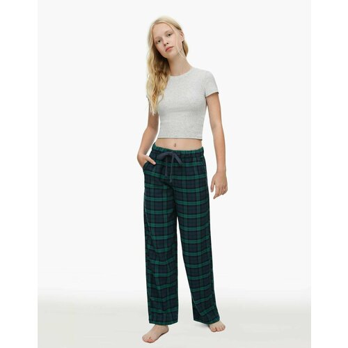 фото Брюки gloria jeans, размер 10-12л/146-152, синий, зеленый