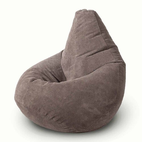 Bean Joy кресло-мешок Груша, размер ХXXXL, мебельный велюр, какао
