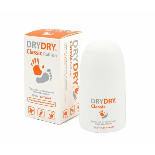 Dry Dry Classic Roll-on антиперспирант от обильного потоотделения, 35мл. дезодорант ролик excellence dry roll on антиперспирант без спирта от обильного потоотделения extra clinical