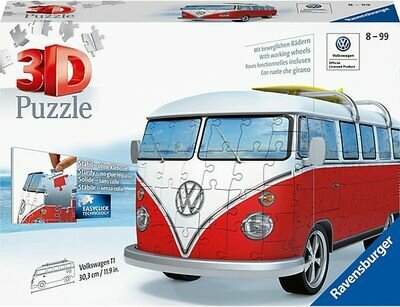 Пазлы 3D 162 деталей. VW Bus T1 (+аксессуары) (пластик) 12516, (Ravensburger)