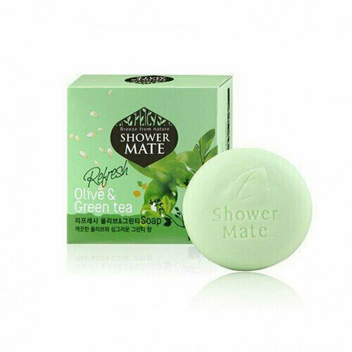 shower mate мыло косметическое оливки и зеленый чай 100 г KeraSys Мыло косметическое «оливки и зеленый чай» - Shower mate, 100г
