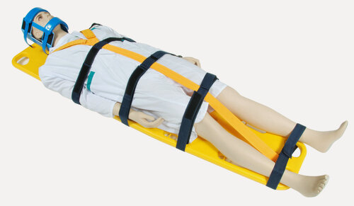 Изображение товара Спинная доска Mос-Мед YDC-7A3 в комплекте с головным иммобилайзером и 'паук' ремнями