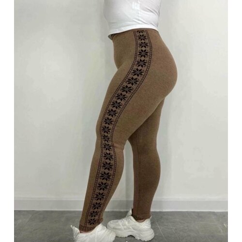 Легинсы  BUN, размер 58, горчичный, бежевый