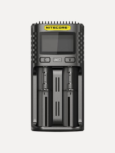 Изображение товара Зарядное устройство Nitecore UMS2 18650/21700 на 2*АКБ Intellicharge V2, совместимо с Li-ion/IMR и Ni-MH/Ni-Cd аккумуляторами, с автоматическим определением