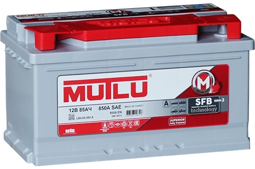 Аккумулятор автомобильный MUTLU SFB 3 6СТ-85 обр. (низкий) 315x175x175
