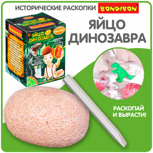 Исторические раскопки Науки с Буки, BONDIBON, Яйцо динозавра (раскопай и вырасти)