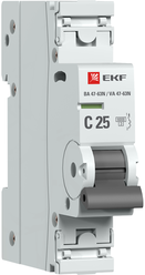 Автоматический выключатель 1P 25А (C) 6кА ВА 47-63N EKF PROxima