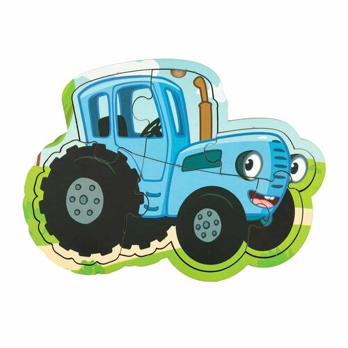 деревянные игрушки bochart синий трактор Рамка-вкладыш BochArt Синий трактор BT1015