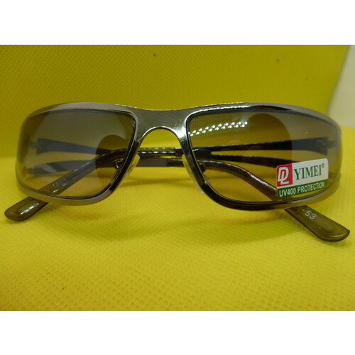 Солнцезащитные очки YIMEI, золотой, коричневый