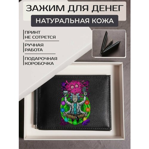 фото Зажим для купюр russian handmade, фактура гладкая, черный