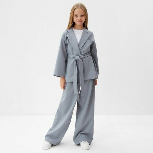 Комплект одежды Minaku, размер 140, голубой, серый комплект одежды minaku размер 140 бежевый серый