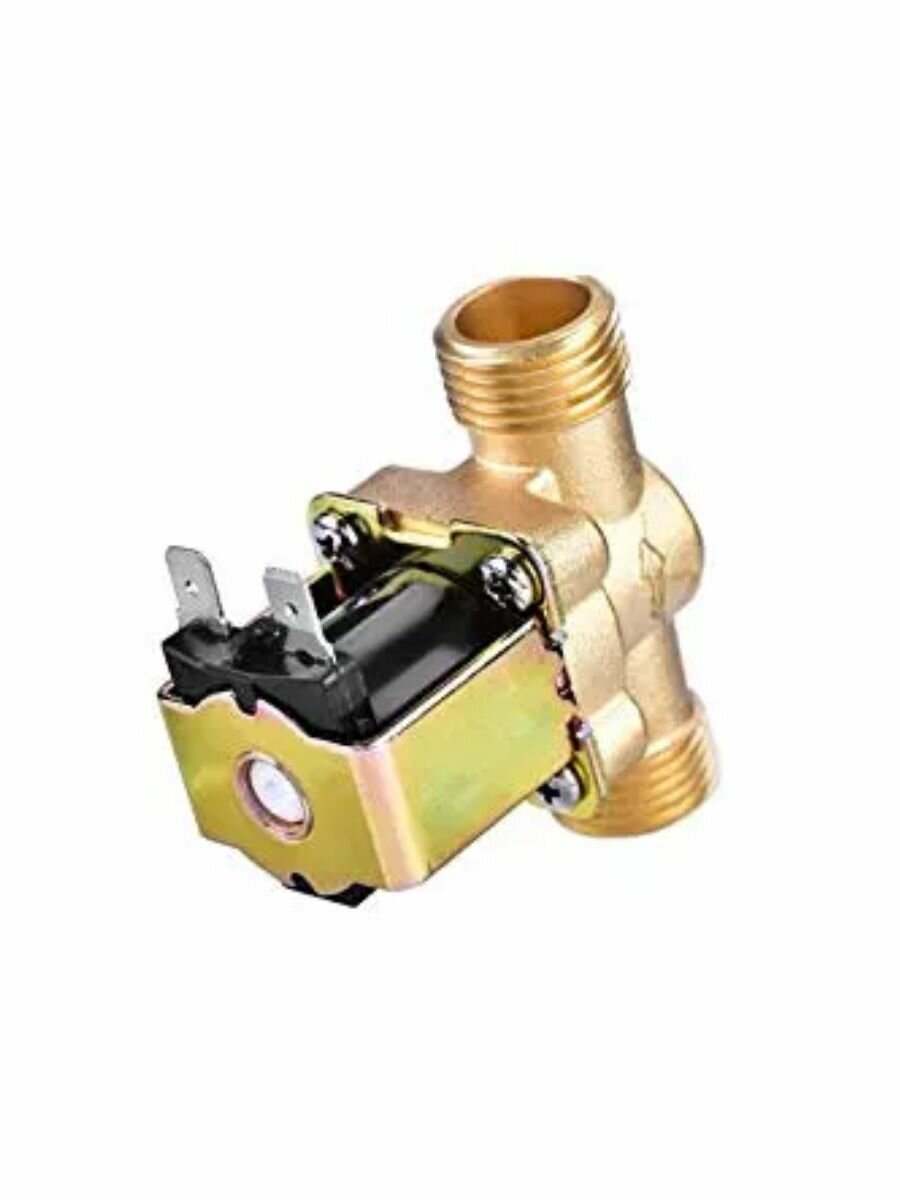 фото Электромагнитный водопроводный клапан 1/2" нормально-закрытый, латунь, до 80 C, 220В AC FCD-180B (Ф)