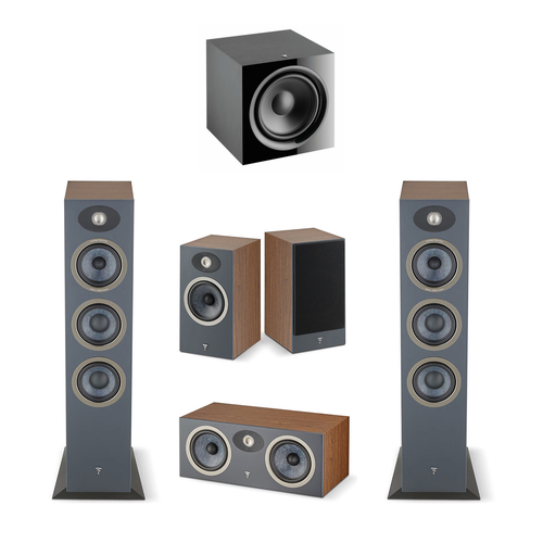 Focal Комплект акустики Theva N°2 Dark Wood 5.1 сабвуферы беспроводные focal sub air white