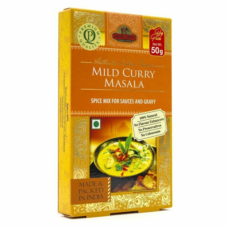 Смесь специй Майлд Карри масала (Mild Curry Masala Good Sign Company), 50 гр