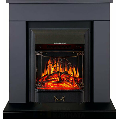 Каминокомплект Royal Flame Bergen (Разборный) - Серый графит (Ширина 860 мм) с очагом Majestic FX Black электрокамин royal flame barcelona с очагом majestic fx brass серый графит