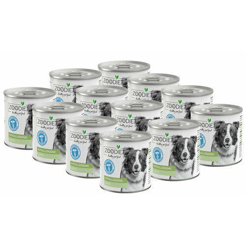 ZOODIET HYPOALLERGENIC LAMB для взрослых собак при аллергии с ягненком (240 гр х 12 шт)