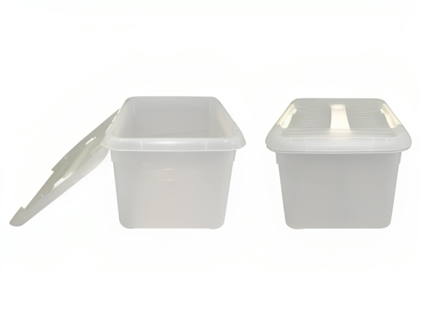 MGprof Контейнер для продуктов 8,0 л. 30*23*16 см. с ручкой, с белым зажимом