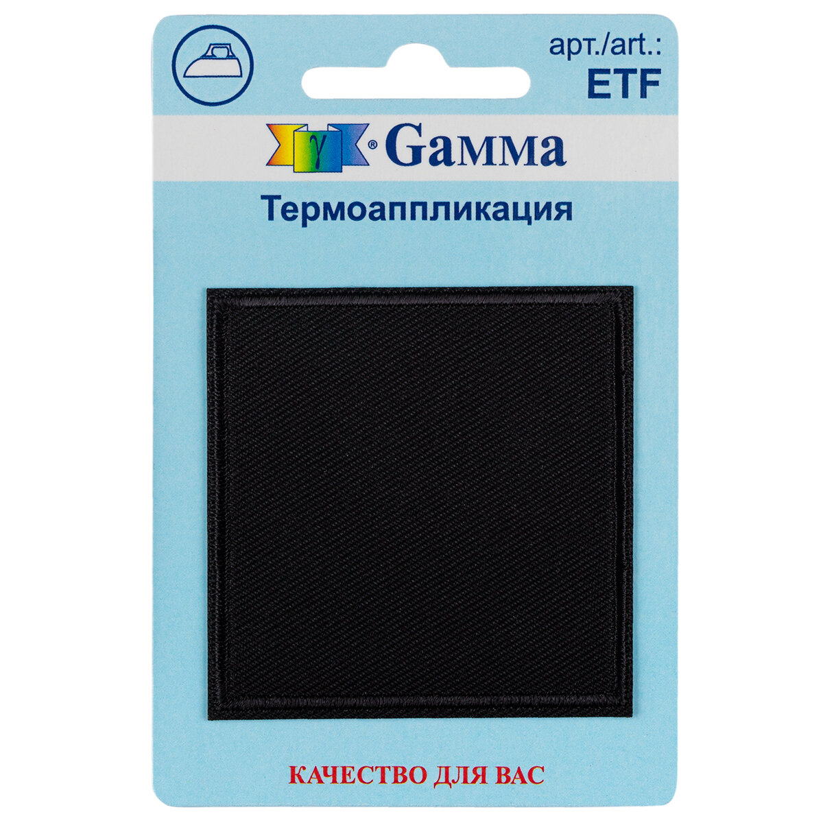 "Gamma" ETF Термоаппликация № 01 1 шт 01-020 Квадрат черный 5.5 х 5.5 см