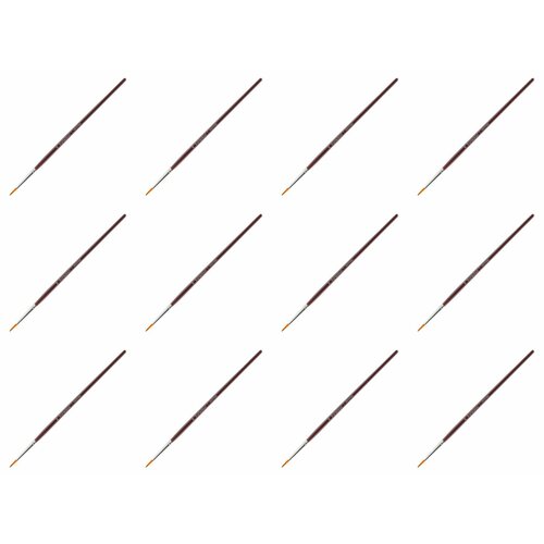 АРТформат Кисть художественная из синтетического ворса круглая № 2, 12 шт