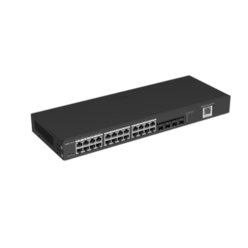 Коммутатор Ruijie Reyee 24-Port Gigabit L2 Managed Switch, 24 Gigabit RJ45 Ports, 4 SFP Slots, 19ch Rack-mountable Steel Case