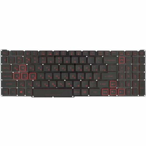 Клавиатура Acer AN515-43 с подсветкой красной 03-0025 клавиатура для ноутбука acer nitro 5 an515 54 черная с красной подсветкой арт 077089
