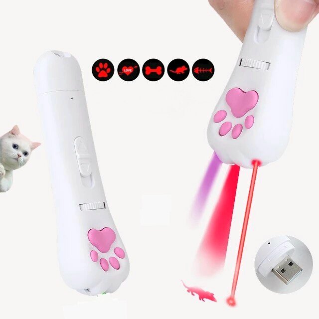 Лазерная указка для кошек игрушка-дразнилка для кошек с USB
