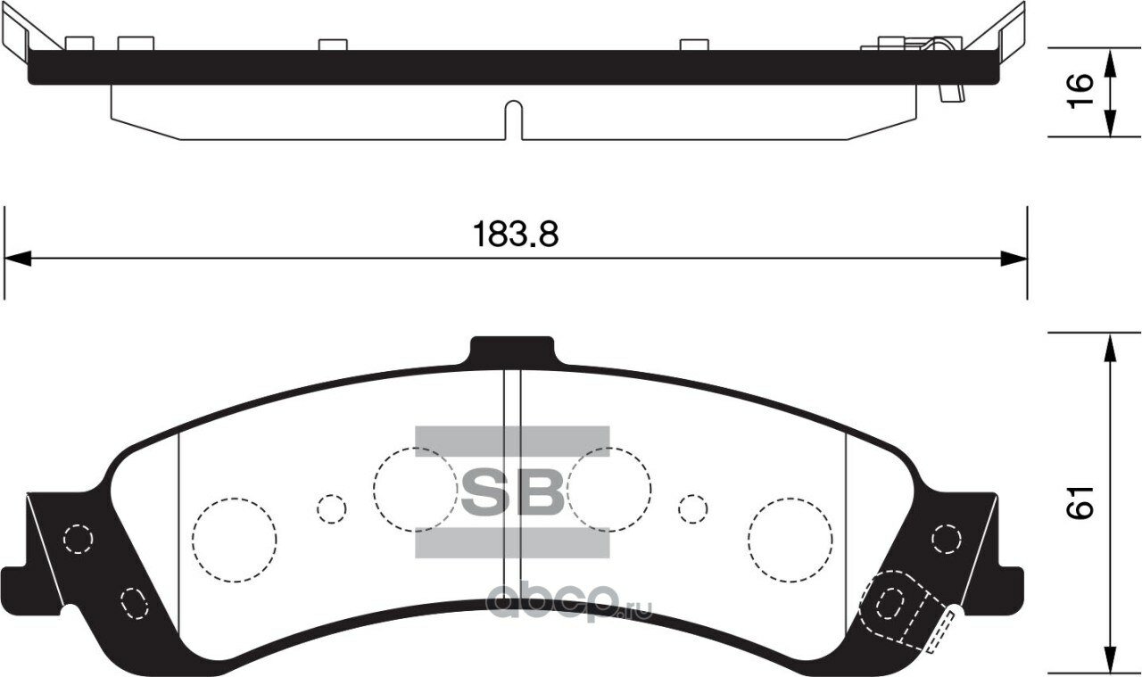 Колодки тормозные задние sangsin brake sp1370