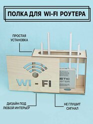 Полка для роутера на стену, подставка короб ящик для роутера на стену, 25х9х20 см, 1 шт.