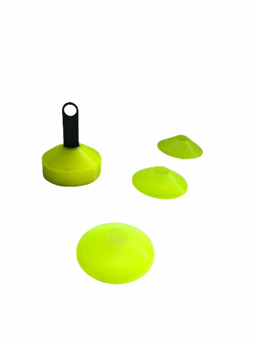 Конус тренировочный с держателем 50 шт - 218-028A-CH зеленый — фото 1