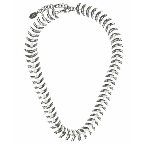 Колье, кристаллы Swarovski, искусственный камень, длина 50 см, серебряный