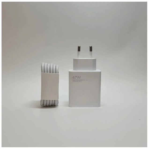 Сетевое зарядное устройство Xiaomi 67W Charging Combo USB-C белый — фото 1
