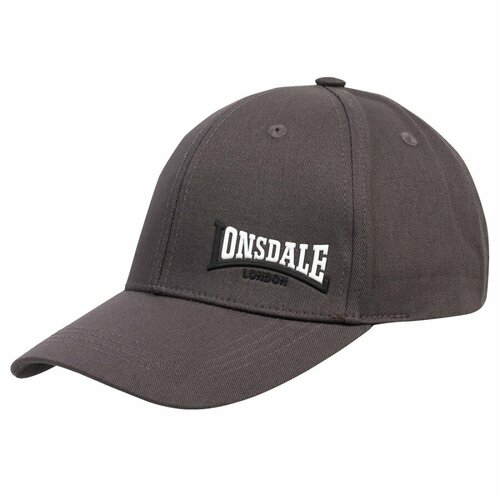 фото Бейсболка lonsdale кепка lonsdale enville ash black, размер 56-59, серый