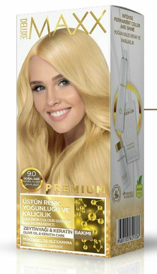 MAXX DELUXE PREMIUM Краска для волос 9.0 блондин