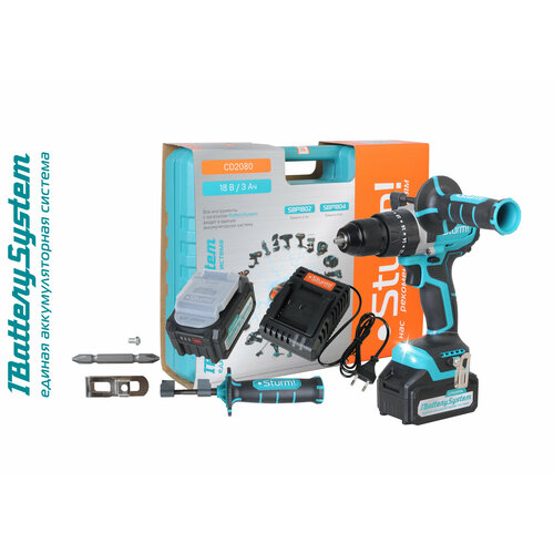 Аккумуляторный шуруповерт Sturm CD2080 1BatterySystem 1599000₽