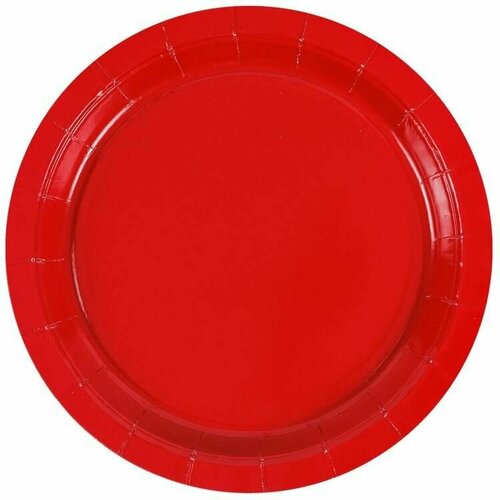 Одноразовая посуда для праздника, Весёлая затея, Тарелка красная 17см 6шт