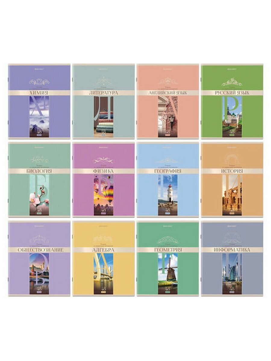 Тетради предметные 48 листов комплект 12 предметов