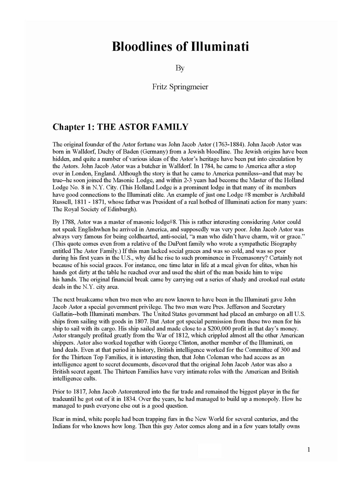 Bloodlines Of The Illuminati, By Fritz Springmeier - фото №3