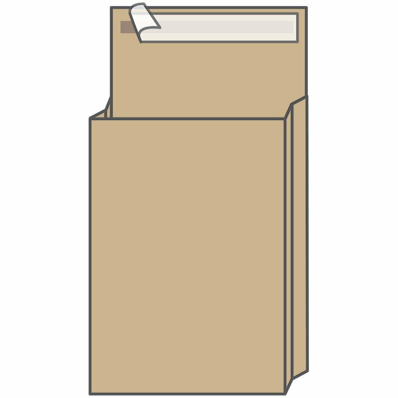 Пакет почтовый B4, UltraPac, 250*353*40мм, коричневый крафт, отр. лента, 130г/м2, 10 штук
