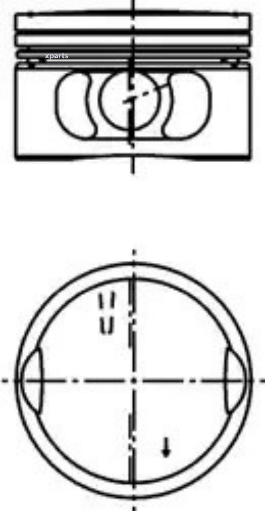 Поршень Dm.82.50x1.2x1.5x2.0 +0.50 Цена За 1 Шт KOLBENSCHMIDT арт. 99942620