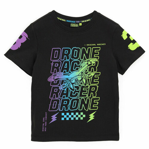 фото Футболка original marines, размер 7/8 лет (122-128 см), черный