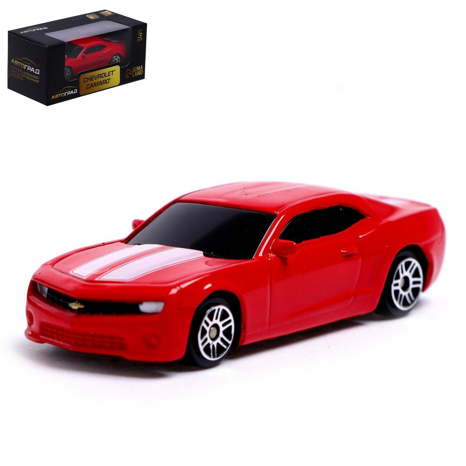 Машина металлическая Автоград Chevrolet Camaro, 1:64, красный 344004