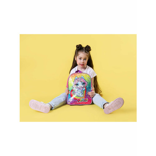 Рюкзак детский PSIS-UA1-975SQ Poopsie с двусторонними пайетками.