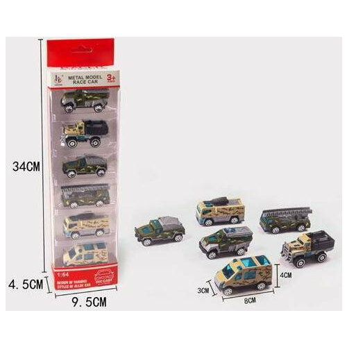 Набор машин военных 1:64 (6шт) в коробке набор машин 1 64 truck 6шт в коробке