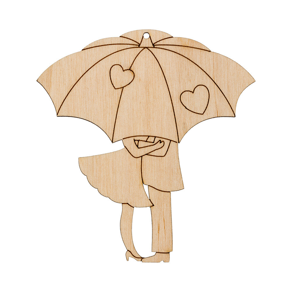 Заготовка для декорирования "Mr. Carving" ВД-646 Подвеска "Влюблённые под зонтом"