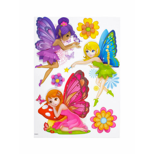 Наклейки для декора Девочки с крылышками 41х29см 447₽