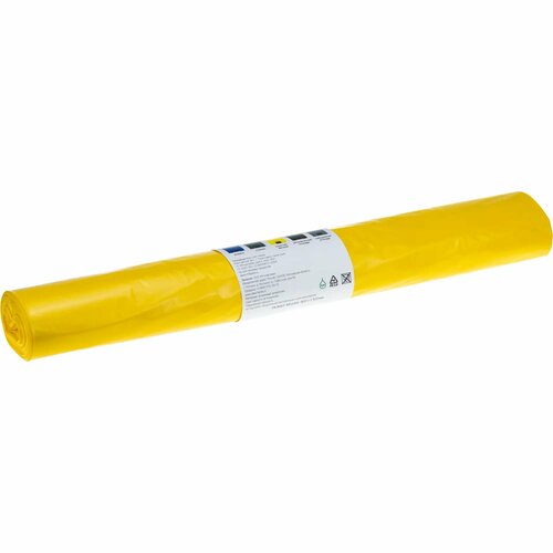 Мешки для мусора 240 л цвет жёлтый 10 шт 1380₽