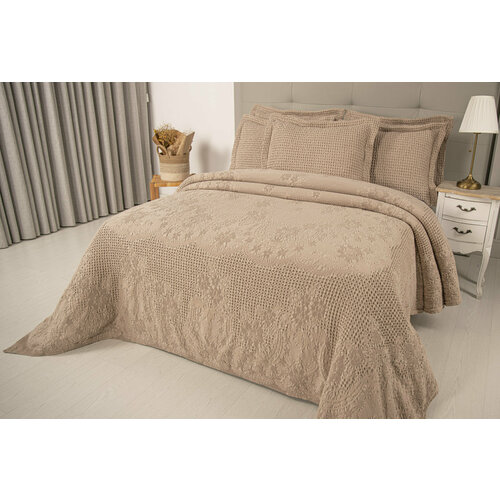 Покрывало Tivolyo home RIO коричневый (240X260)