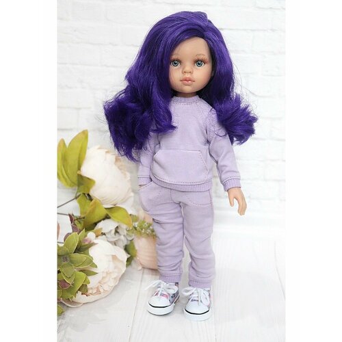 фото Комплект одежды и обуви для кукол paola reina 32 см, лиловый, голубой, фуксия favoridolls