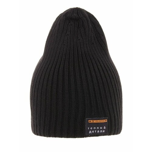 Шапка mialt, размер 52-56, черный шапка kisu зимняя шерсть размер 56 черный