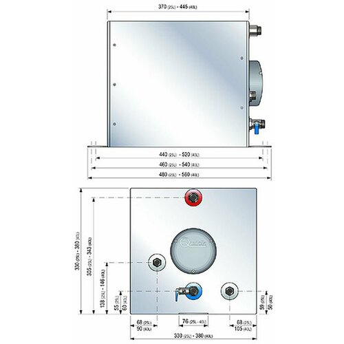 Бойлер 25 л 1200 Вт квадратный с теплообменником 10236312 13743400₽
